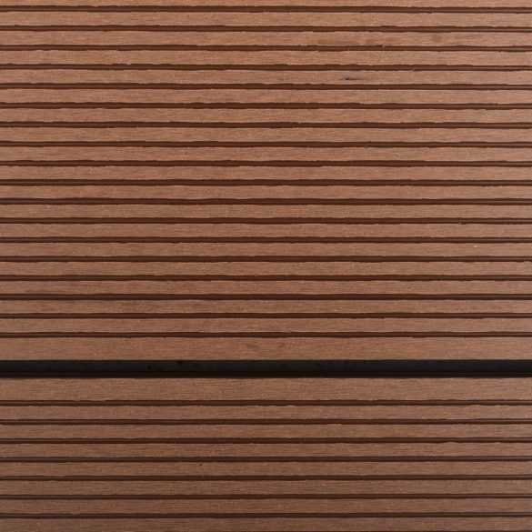 barna WPC és rozsdamentes acél kültéri zuhanytálca 110 x 62 cm