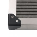 szürke WPC rozsdamentes acél kültéri zuhanytálca 110 x 62 cm