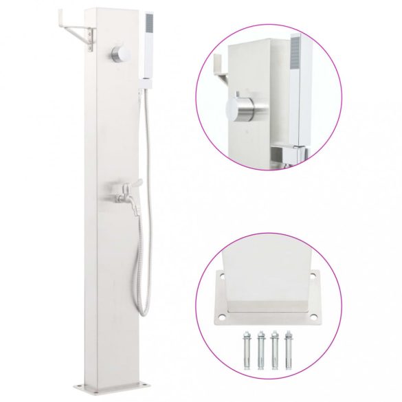 rozsdamentes acél kerti zuhanycsaptelep 110 cm