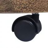 6 db bronzszínű gurulós műanyag virágtartó 38 cm