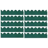 10 db zöld polipropilén gyepszegély 65 x 15 cm