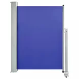 kék behúzható oldalsó teraszi napellenző 100 x 300 cm