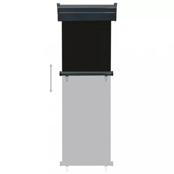 fekete erkély oldalnapellenző 65 x 250 cm