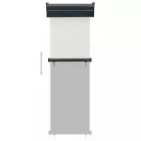 krémszínű oldalsó terasznapellenző 65 x 250 cm