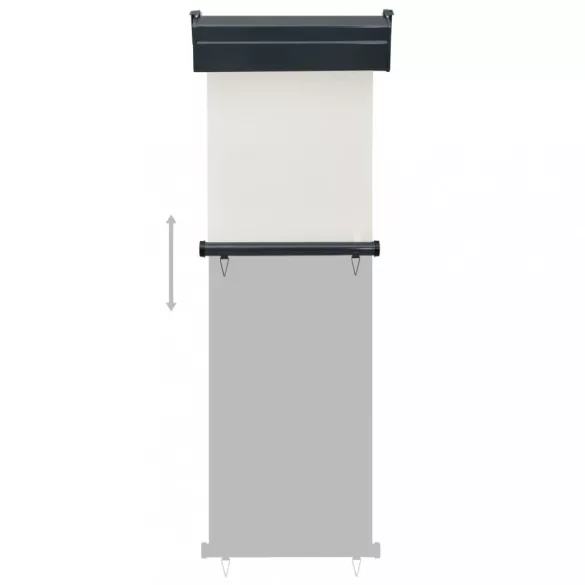 krémszínű oldalsó terasznapellenző 65 x 250 cm