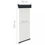 krémszínű oldalsó terasznapellenző 65 x 250 cm