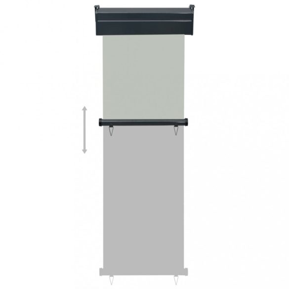 szürke oldalsó terasznapellenző 65 x 250 cm