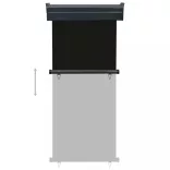 fekete erkély oldalnapellenző 85 x 250 cm