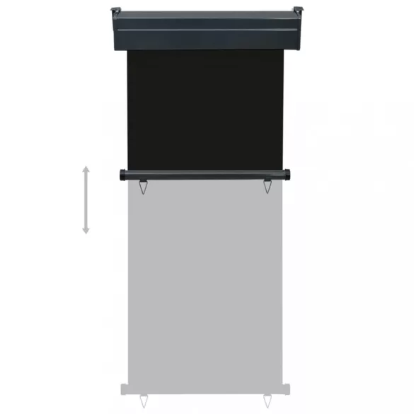 fekete erkély oldalnapellenző 85 x 250 cm