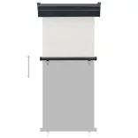 krémszínű oldalsó terasznapellenző 85 x 250 cm