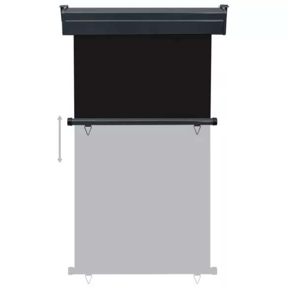 fekete erkély oldalnapellenző 105 x 250 cm