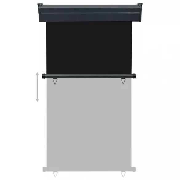 fekete erkély oldalnapellenző 105 x 250 cm