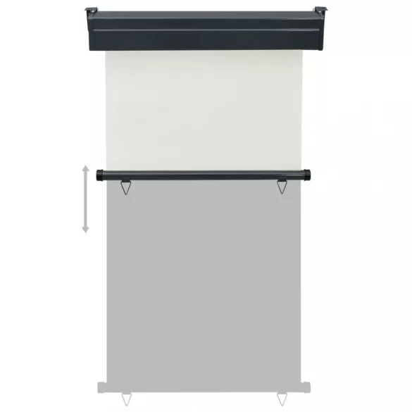 krémszínű oldalsó terasznapellenző 105 x 250 cm