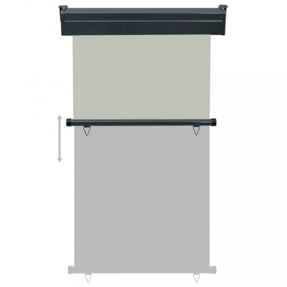 szürke oldalsó terasznapellenző 105 x 250 cm