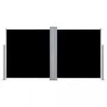 fekete behúzható oldalsó napellenző 100 x 600 cm
