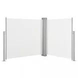 krémszínű behúzható oldalsó napellenző 100 x 600 cm