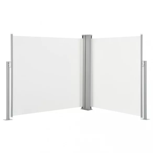 krémszínű behúzható oldalsó napellenző 100 x 600 cm