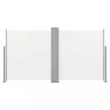 krémszínű behúzható oldalsó napellenző 100 x 600 cm