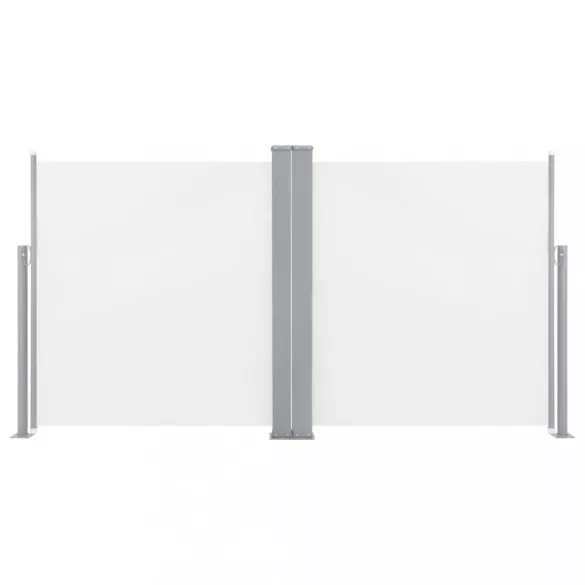 krémszínű behúzható oldalsó napellenző 100 x 600 cm