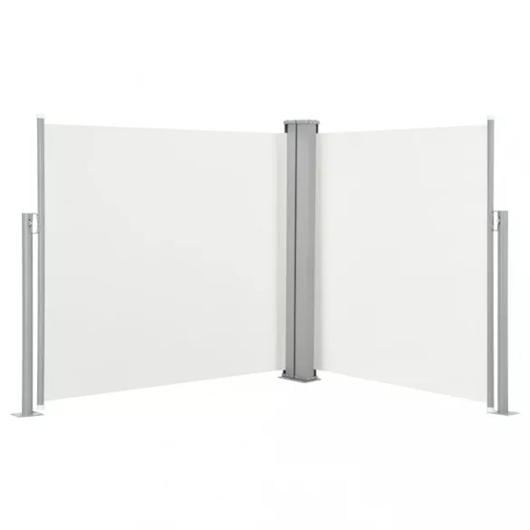 krémszínű behúzható oldalsó napellenző 120 x 600 cm