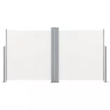 krémszínű behúzható oldalsó napellenző 120 x 600 cm