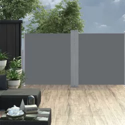   antracitszürke behúzható oldalsó napellenző 120 x 600 cm