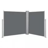 antracitszürke behúzható oldalsó napellenző 120 x 600 cm