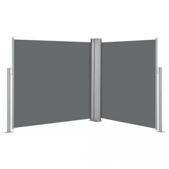 antracitszürke behúzható oldalsó napellenző 120 x 600 cm