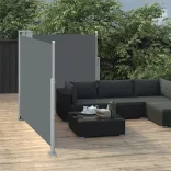 antracitszürke behúzható oldalsó napellenző 120 x 600 cm
