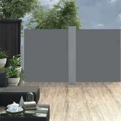   antracitszürke behúzható oldalsó napellenző 140 x 600 cm