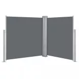 antracitszürke behúzható oldalsó napellenző 140 x 600 cm