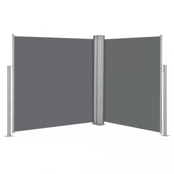antracitszürke behúzható oldalsó napellenző 140 x 600 cm