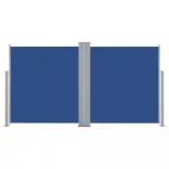 kék behúzható oldalsó napellenző 140 x 600 cm