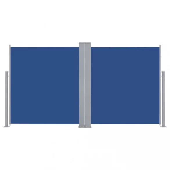 kék behúzható oldalsó napellenző 140 x 600 cm