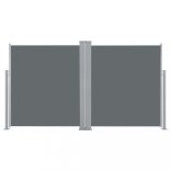 antracitszürke behúzható dupla teraszi napellenző 170 x 600 cm
