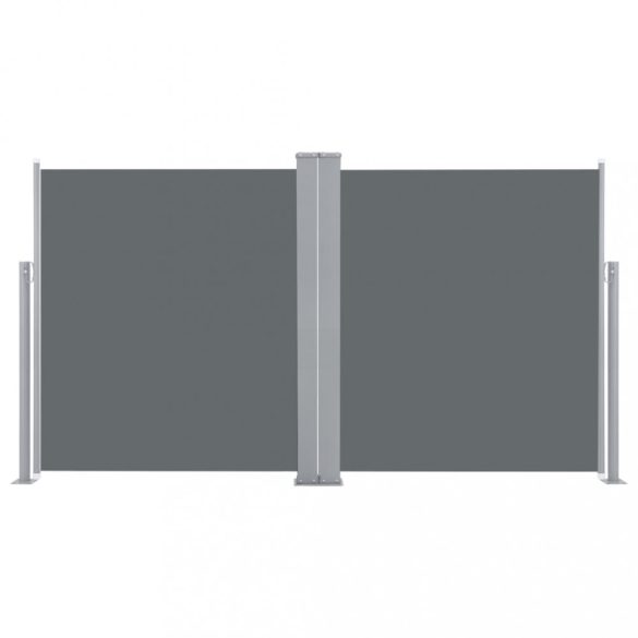 antracitszürke behúzható dupla teraszi napellenző 170 x 600 cm