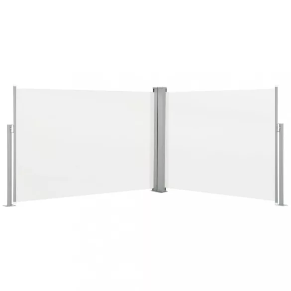 krémszínű behúzható oldalsó napellenző 120 x 1000 cm