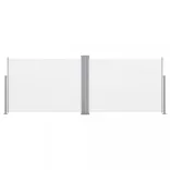 krémszínű behúzható oldalsó napellenző 120 x 1000 cm