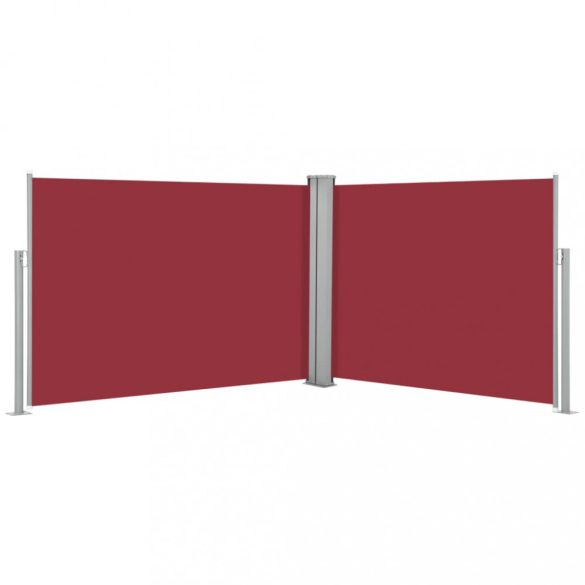 piros behúzható oldalsó napellenző 120 x 1000 cm