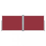 piros behúzható oldalsó napellenző 120 x 1000 cm