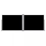 fekete behúzható oldalsó napellenző 140 x 1000 cm