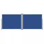 kék behúzható oldalsó napellenző 140 x 1000 cm