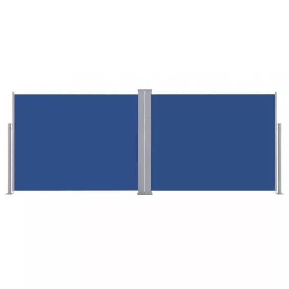 kék behúzható oldalsó napellenző 140 x 1000 cm