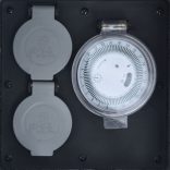 szürke poligyanta kerti 2 foglalatos aljzat időzítővel