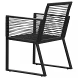 2 db fekete PVC rattan kerti szék
