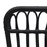 fekete polyrattan kerti szék