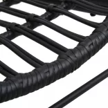 fekete polyrattan kerti szék