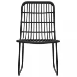 2 db fekete polyrattan kerti szék