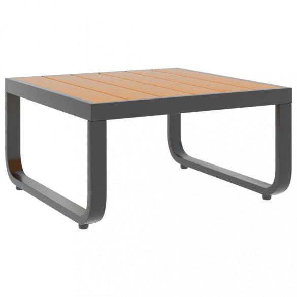 szürke 5 részes alumínium és WPC kerti sarokgarnitúra párnákkal