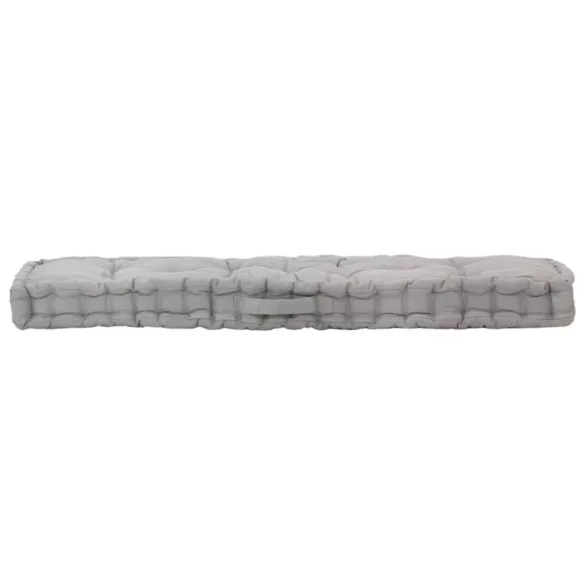 szürke pamut raklappadló-párna 120 x 40 x 7 cm